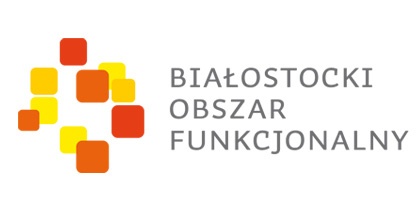 Grafika przedstawia Logo Białostockiego Obszaru Funkcjonalnego oraz napis Białostocki Obszar Funkcjonalny