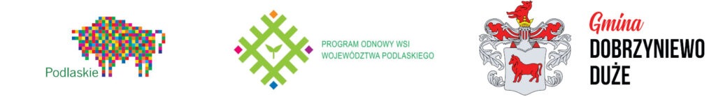Logo Województwa Podlaskiego, logo programu odnowy wsi województwa podlaskiego, Logo Gminy Dobrzyniewo Duże